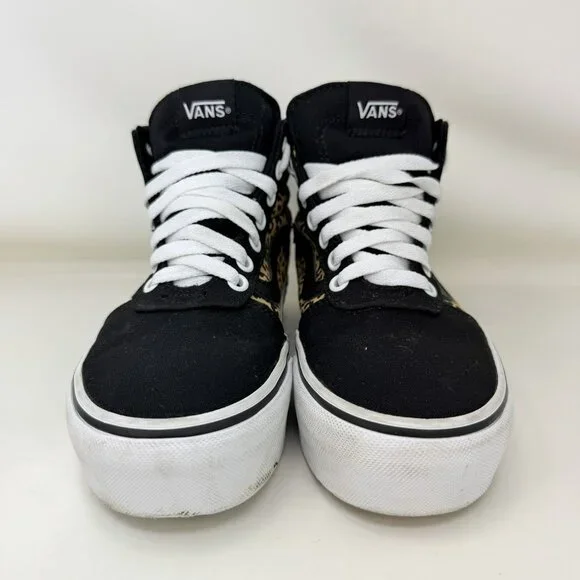 Vans Ward Platform Cheetah Print Sneakers Shoes Black Tan Women’s Size 6.5 - Picture 3 of 7